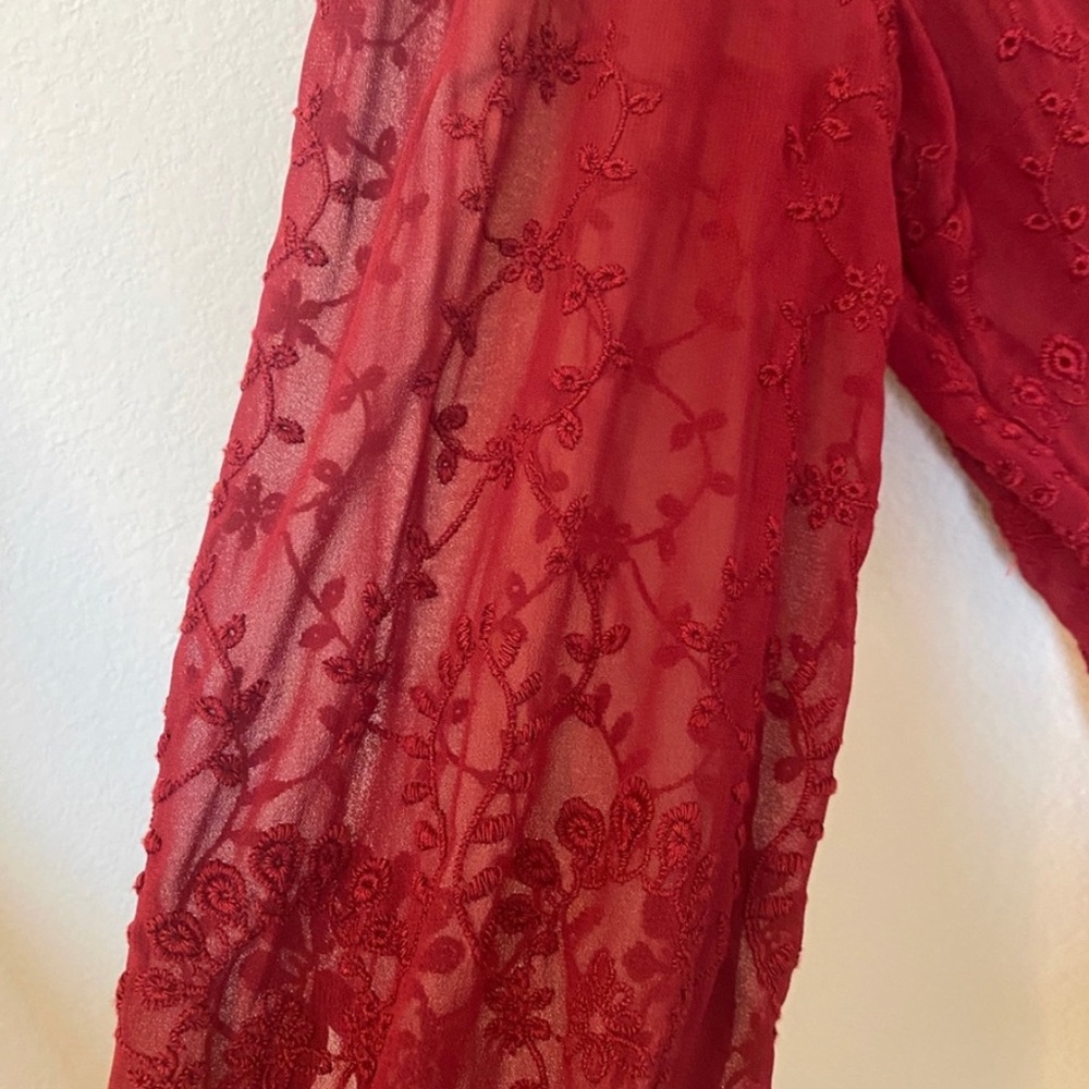 Midi red dress - Picture 5 of 7